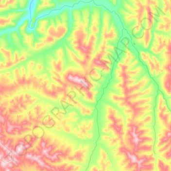 Среднекан topographic map, elevation, terrain
