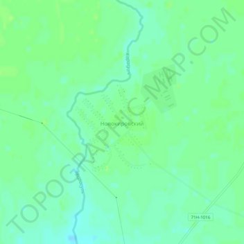 Новокировский topographic map, elevation, terrain