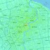 上海市 topographic map, elevation, relief