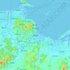 烟台市 topographic map, elevation, relief