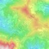 Pregola topographic map, elevation, relief