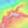 Zugspitze topographic map, elevation, relief