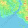 Istanbul topographic map, elevation, relief