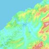 Bartın topographic map, elevation, relief