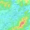 赣州市 topographic map, elevation, relief