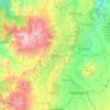 Quito topographic map, elevation, relief