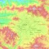 Kathmandu topographic map, elevation, relief