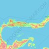 Gorontalo topographic map, elevation, relief