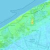 Coxyde topographic map, elevation, relief