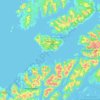 Nordland topographic map, elevation, relief