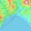 Salerno topographic map, elevation, relief