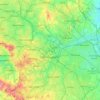 Birmingham topographic map, elevation, relief