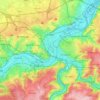 Liège topographic map, elevation, relief