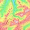 Kandersteg topographic map, elevation, relief