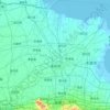 滨州市 topographic map, elevation, relief