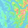 Hordaland topographic map, elevation, relief