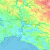 Muzillac topographic map, elevation, relief