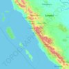 West Sumatra topographic map, elevation, relief