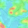 Redon topographic map, elevation, relief