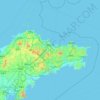 烟台市 topographic map, elevation, relief