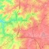 Nivelles topographic map, elevation, relief