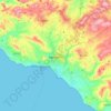 Agrigento topographic map, elevation, relief