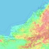 Sarawak topographic map, elevation, relief