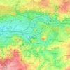 Mons topographic map, elevation, relief