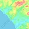 Ribera topographic map, elevation, relief