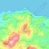 Cefalù topographic map, elevation, relief
