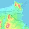 Bagheria topographic map, elevation, relief