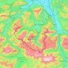 Berchtesgaden Alps topographic map, elevation, relief