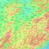江西省 topographic map, elevation, relief