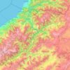Artvin Province topographic map, elevation, relief
