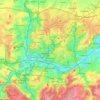 Charleroi topographic map, elevation, relief