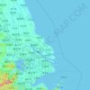 上海市 topographic map, elevation, relief