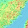 福建省 topographic map, elevation, relief