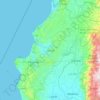Manabí topographic map, elevation, relief