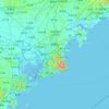 即墨区 topographic map, elevation, relief