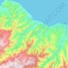 Akçaabat topographic map, elevation, relief