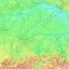 Upper Bavaria topographic map, elevation, relief