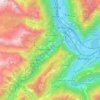 Salvan topographic map, elevation, relief