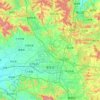 莱芜区 topographic map, elevation, relief