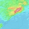 Kobe topographic map, elevation, relief
