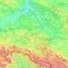 Subcarpathian Voivodeship topographic map, elevation, relief