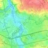 Guingamp topographic map, elevation, relief