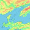 Rade de Brest topographic map, elevation, relief