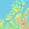 Troms topographic map, elevation, relief