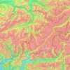 Grisons topographic map, elevation, relief