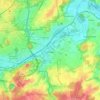 Châtelet topographic map, elevation, relief